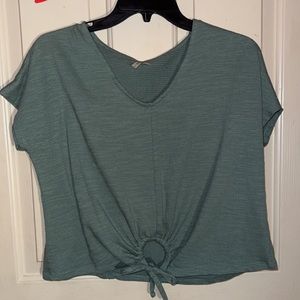 Green crop top